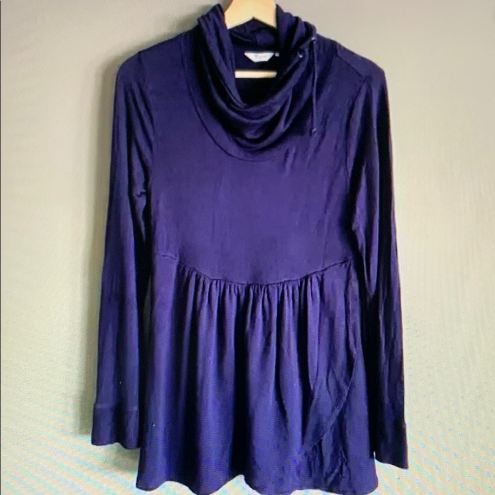 Women's Long Sleeve Cowl Neck Top - Purple